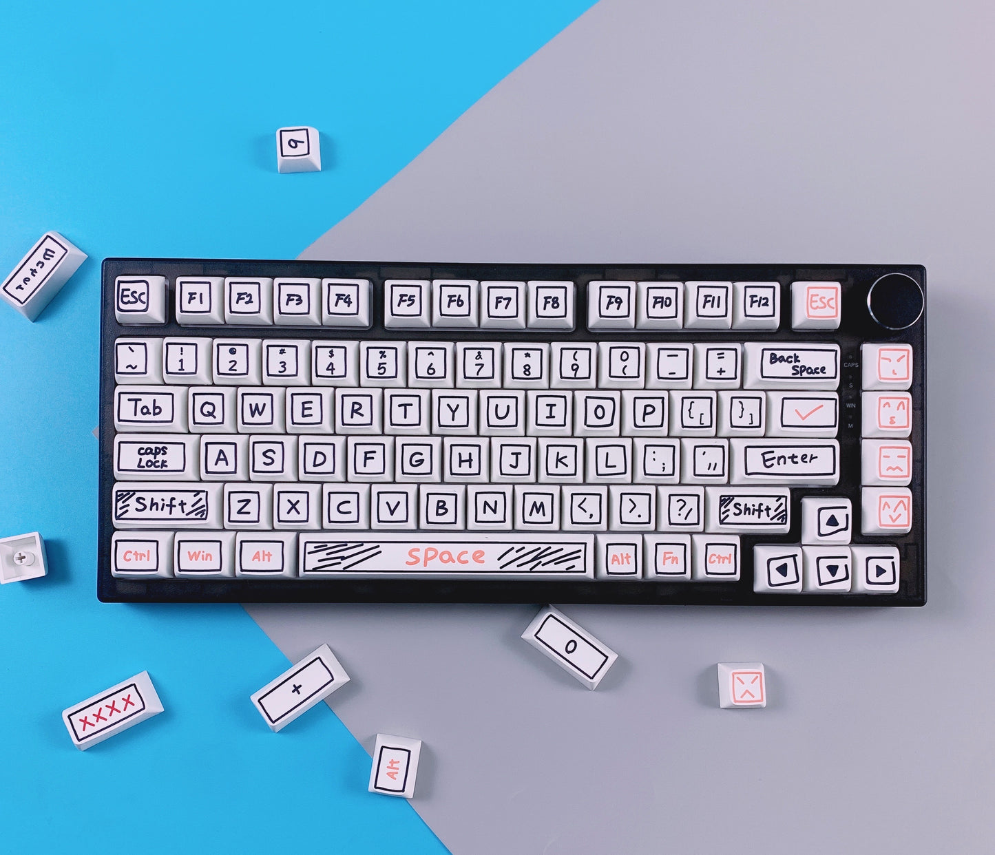 127 Keys Watercolor Pen Keycaps XDA Profile Graffiti Cartoon Anime PBT DYE SUB Mechanical Keyboard Keycap Set