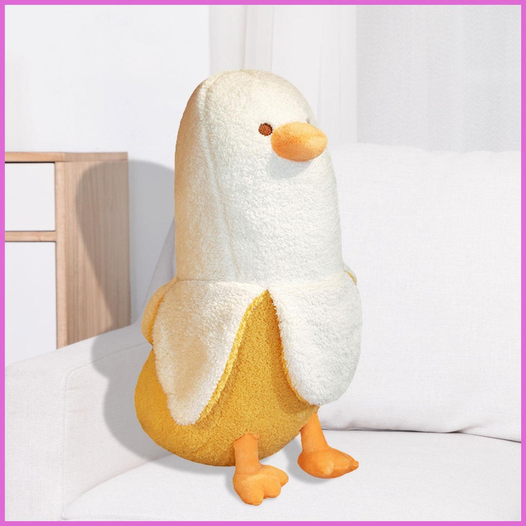 Banana Duck Plush Toy 50cm/19.69in Super Soft PP Cotton Stuffed Plushie 50cm Creative Adorkable Large Home