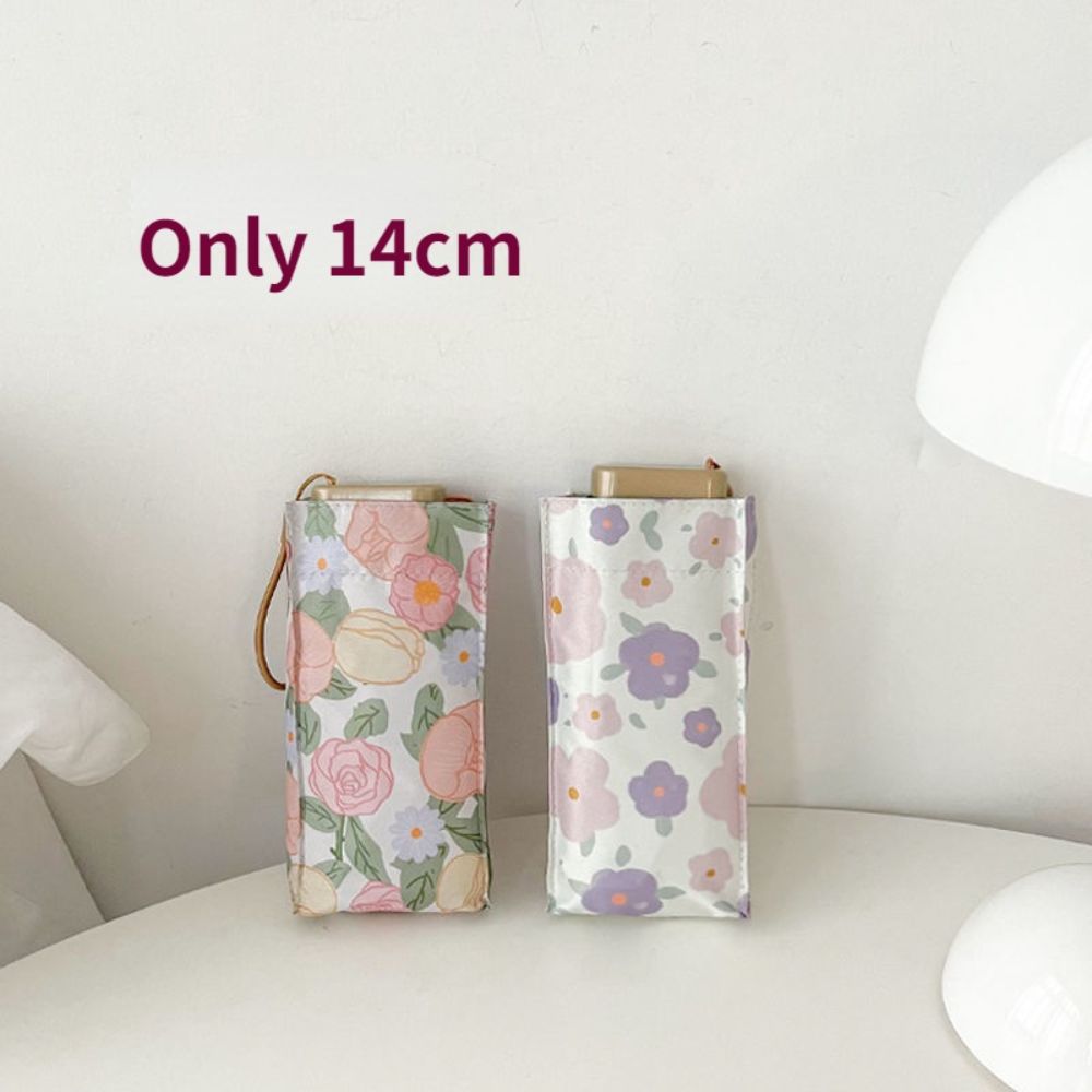 Ultralight Mini Umbrella 14cm Flower Umbrella Sunscreen Convenient Parasol UV Protection Pocket Umbrella Waterproof