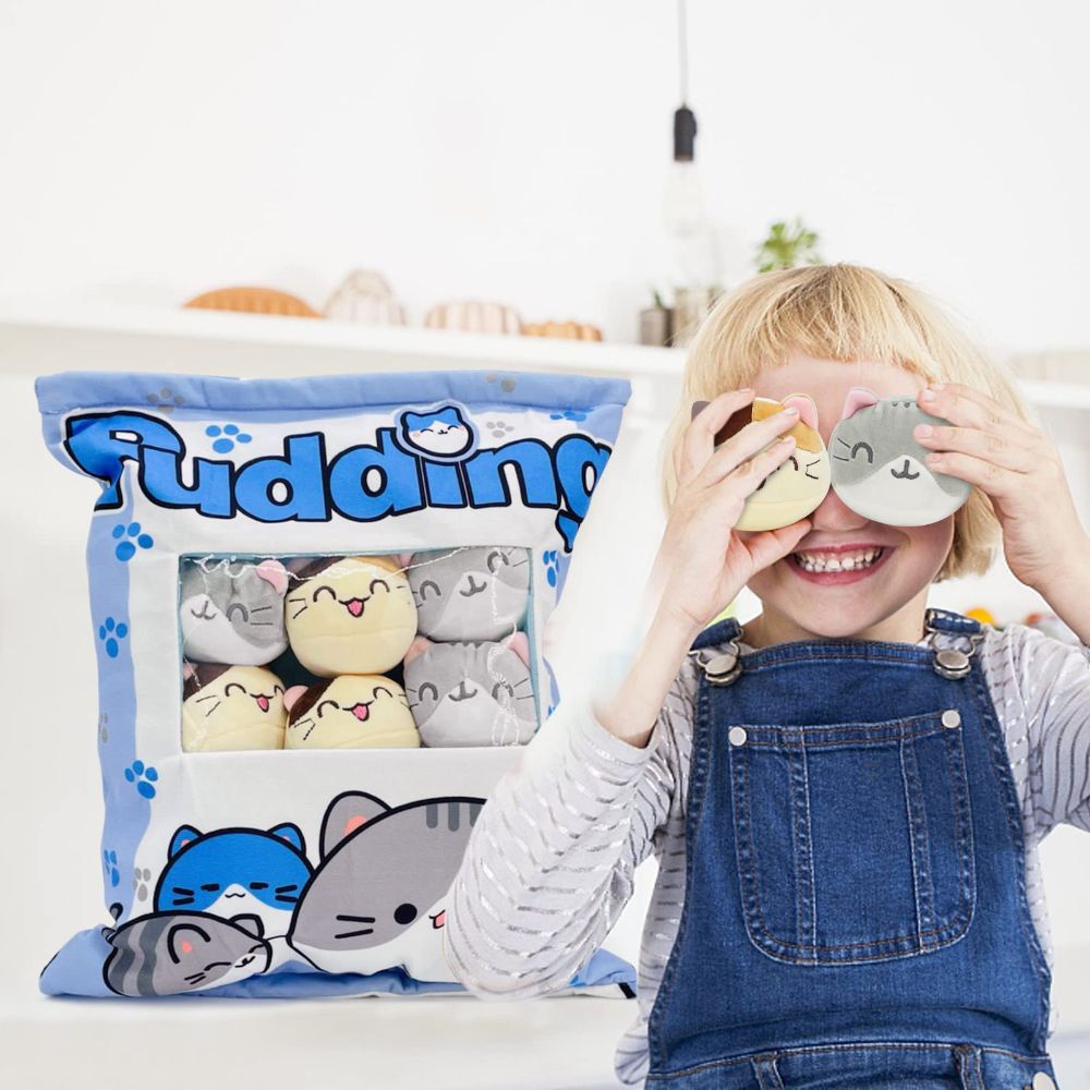 Stuffed Toy Animal Puddings Shape Home Office Throw Pillow Plush Toy cute Animal Puddings Shape Plush Toy Throw Pillow