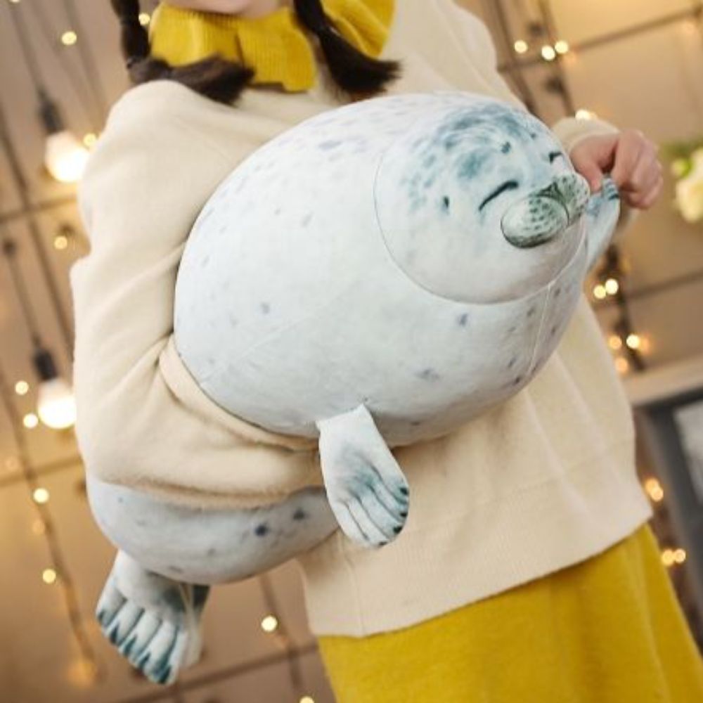 60cm Cute Seal Plush Pillow Stuffed Cotton Plush Animal Toy Cute Ocean Soft Fat Hugging Pillow Pets Animal Plushie Gift