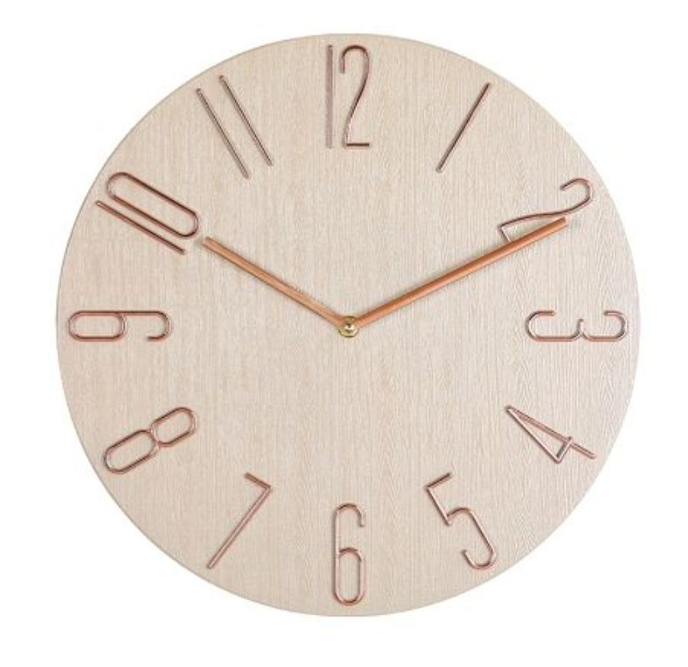 Simple Wall Clock 12 Inch Living Room Home Wall Clock Clock Watch Fashion Bedroom Wall Clock Black Minimalist Design
