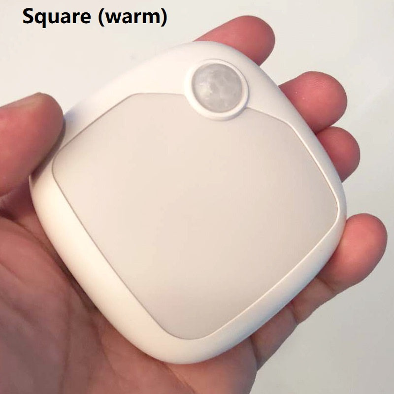 LED Motion Sensor Warm White Light Corridor Stairs Wardrobe Drawer Cabinet Auto On Off Wireless Lamp