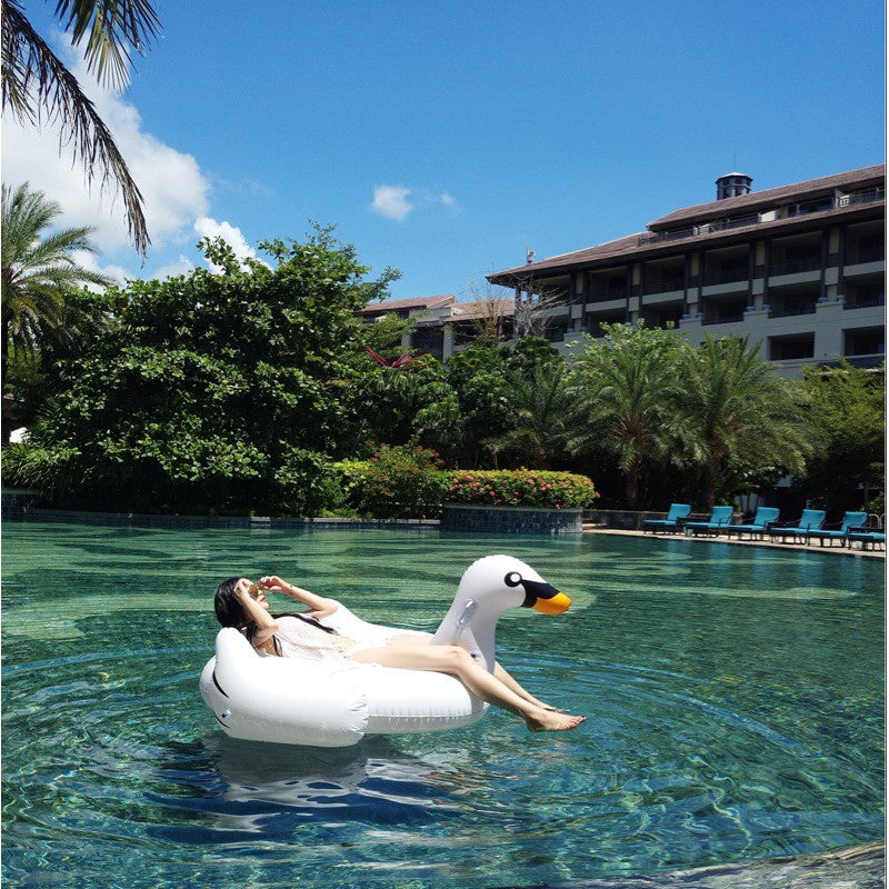 Giant floatie white swan inflatable float swimming pool party floats