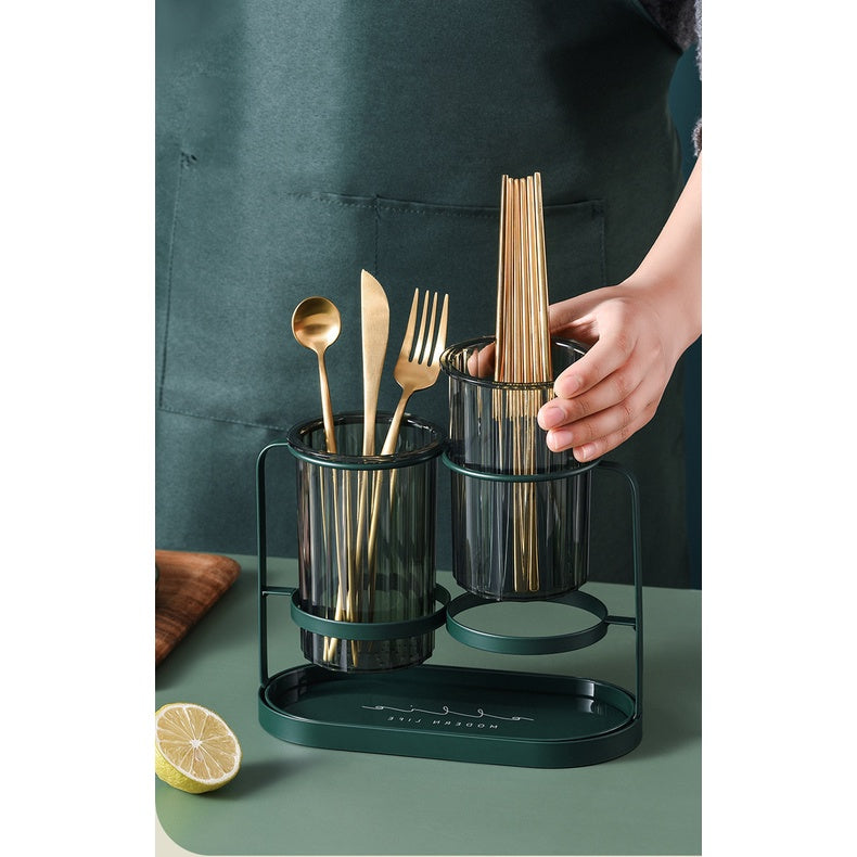 Cutlery Rack Utensils Chopsticks Holder European-Style Drain Holder Household Draining Utensil Shelf Kitchen Knife Fork