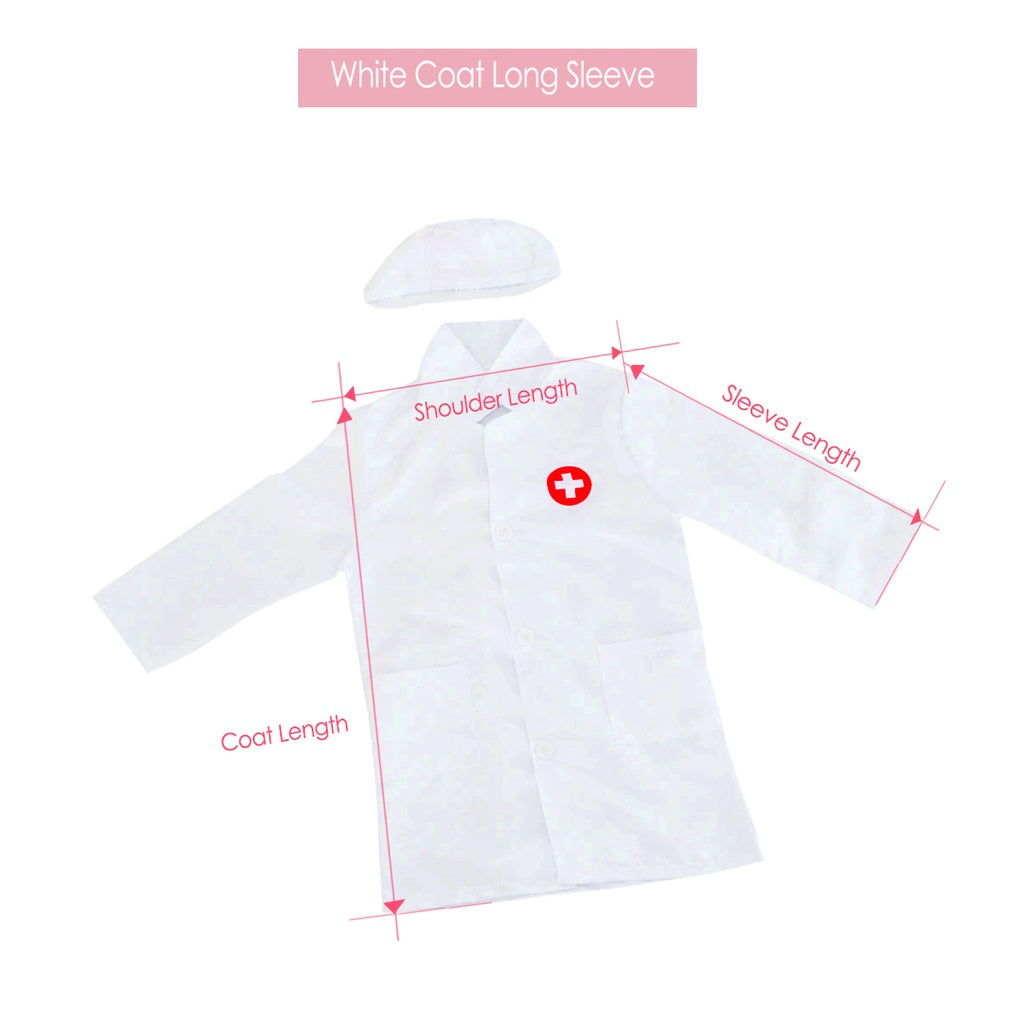 Unisex Kids Doctor Nurse Uniforms Role Play Costume for Girl Boys Nurse Doctor Surgeon Coat Children Cosplay Party Toys