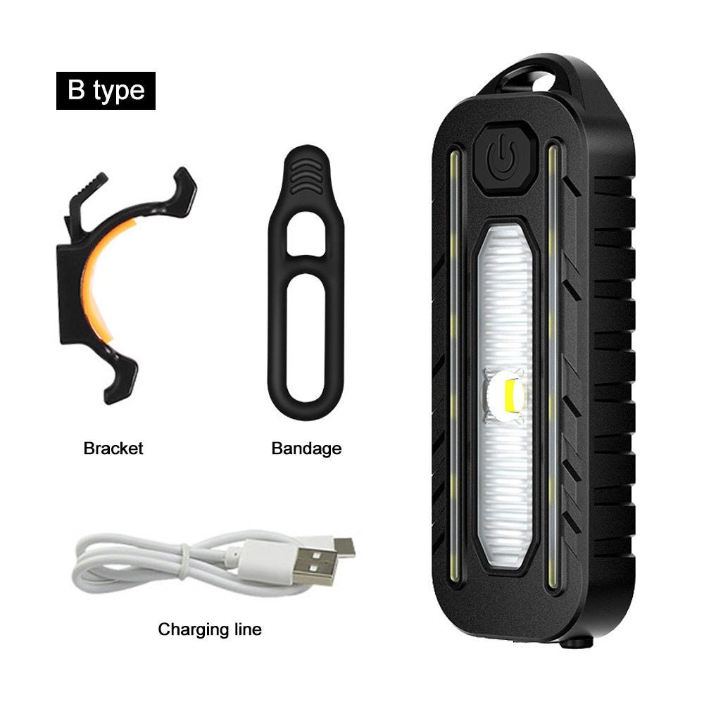 LED Red Blue Shoulder Police Light with Clip USB Charging Flashing Warning Safety Flashlight Torch Bicycle Warn Light Work Lamp
