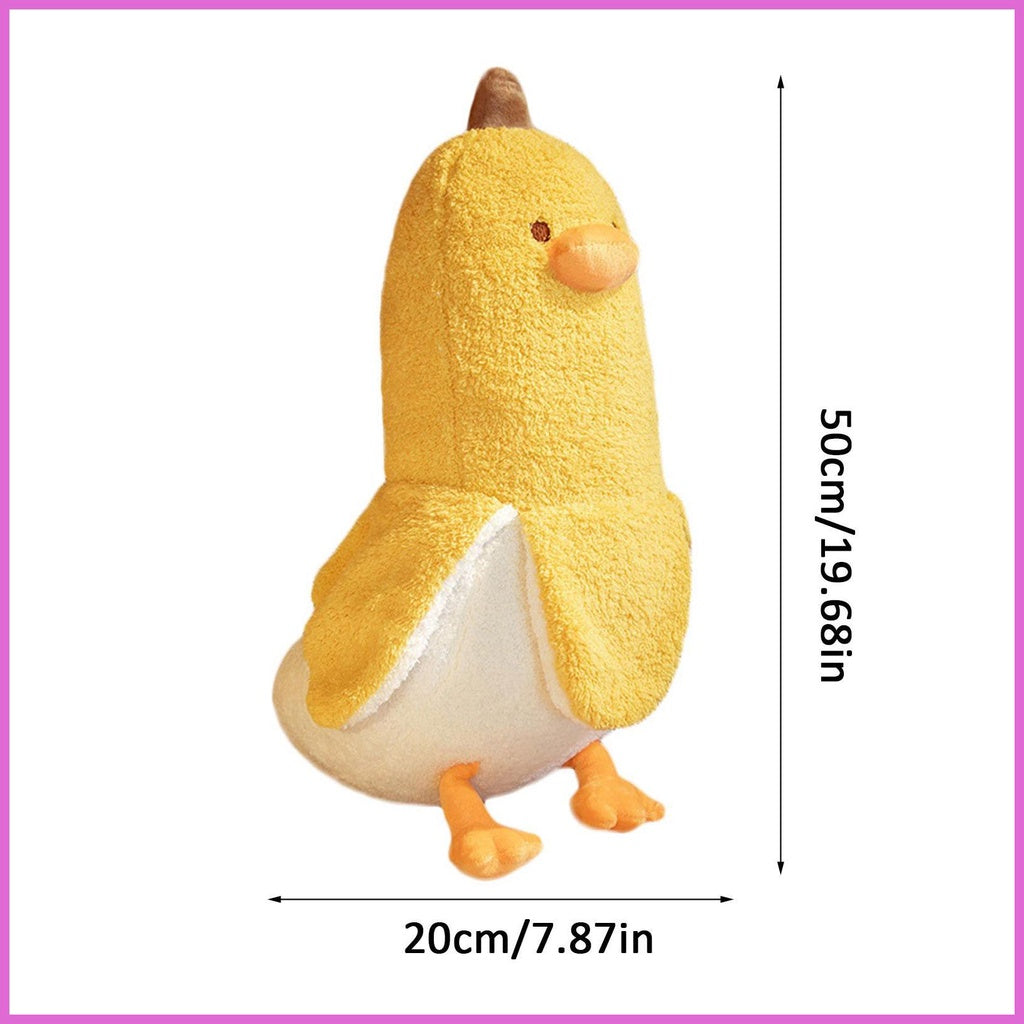 Banana Duck Plush Toy 50cm/19.69in Super Soft PP Cotton Stuffed Plushie 50cm Creative Adorkable Large Home