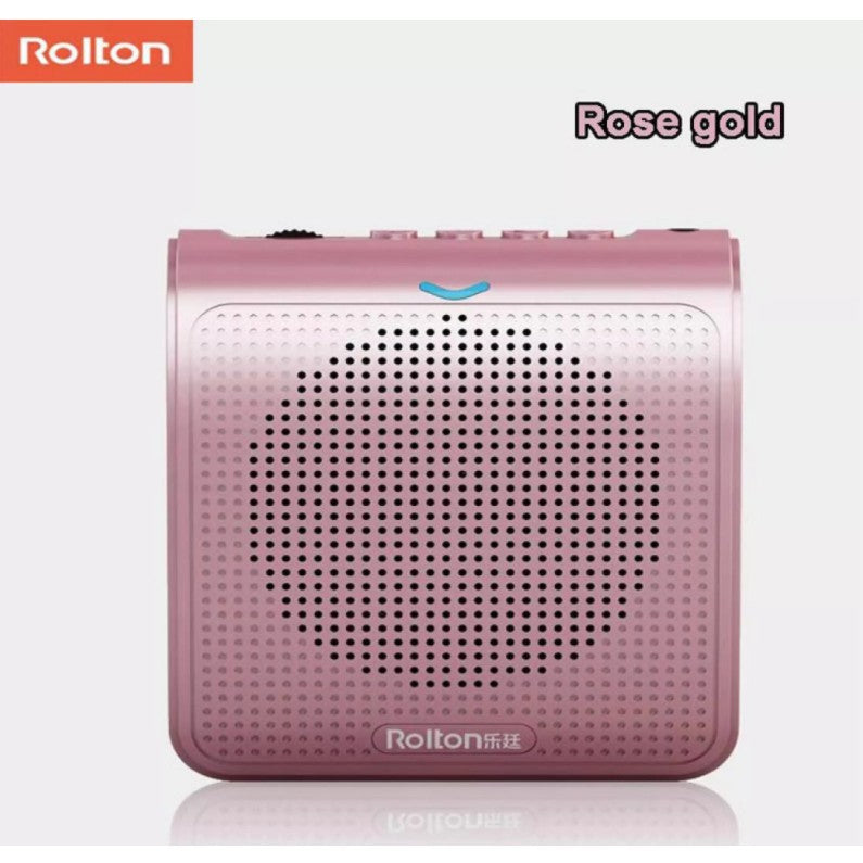 Rolton K100 Portable Loud Speaker Mini Voice Amplifier Microphone Tour Guide Teacher Presenter Amplifier Multifunctional