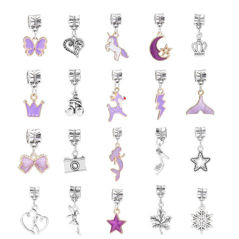 63Pcs DIY Bead Jewelry Making Kit Bracelet Necklace Ring Mermaid Pearl Charms Handmade Pendants and Bangles Toy Box Set