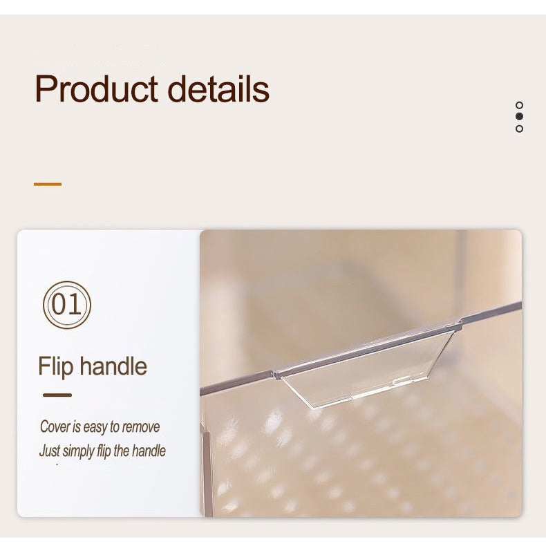 Anti Oxidation Jewelry Organizer Box Dustproof Large Capacity Earring Necklace Storage Box Transparent Box With Cover