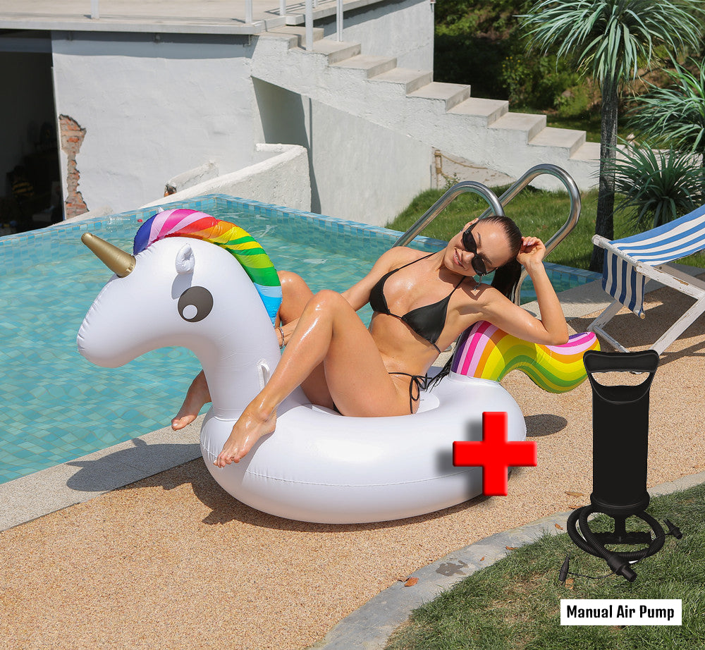 Rainbow unicorn float, giant and large floaties, for swimming pool and party