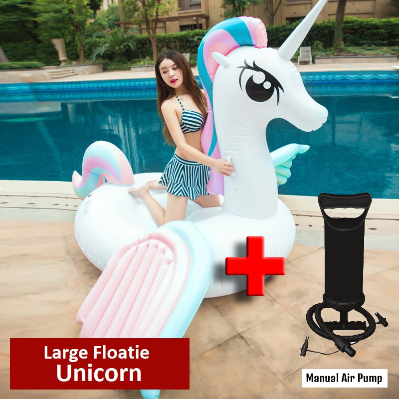 Large floatie beach unicorn inflatable float swimming pool party raft unique