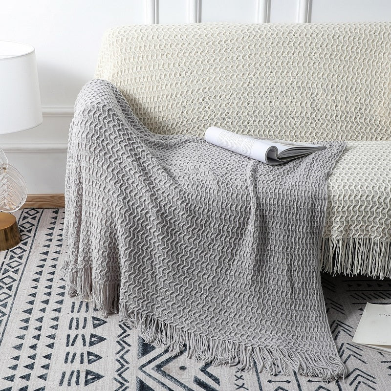 Home Sofa Knitted Blanket Comfortable Blanket Korean Style Throw Soft Blanket Nordic Home Office Blanket