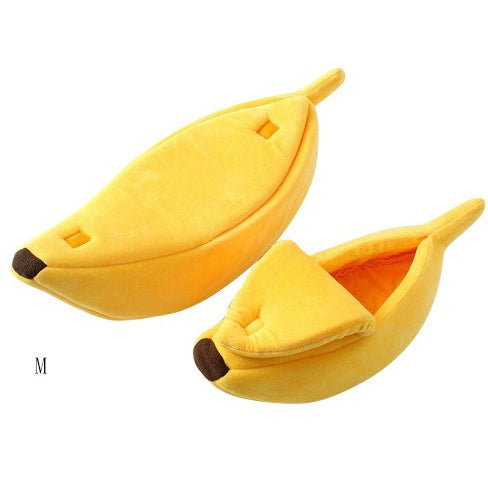 Cute Banana Shape Dog Cat House Soft Warm Kennel Sleeping Bed House Tent Pet Supplies