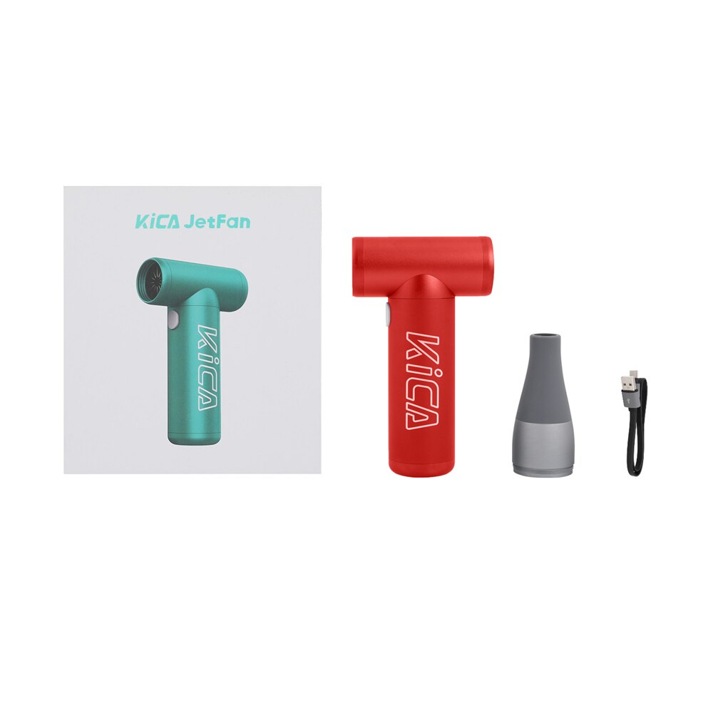 KICA Jetfan Electric Air Blower Mini Turbo Fan Cordless Compressed Air Duster Cleaner for Computer Rechargeable Portable BBQ Fan