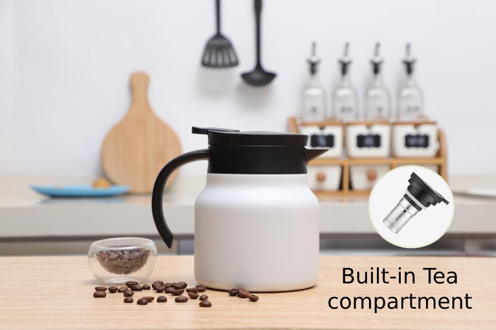 Stewed Teapot Stuffy Brewing Pot Insulation Teapot Stewed Brewing Teapot Household Stainless Steel Tea Set Coffee Pot