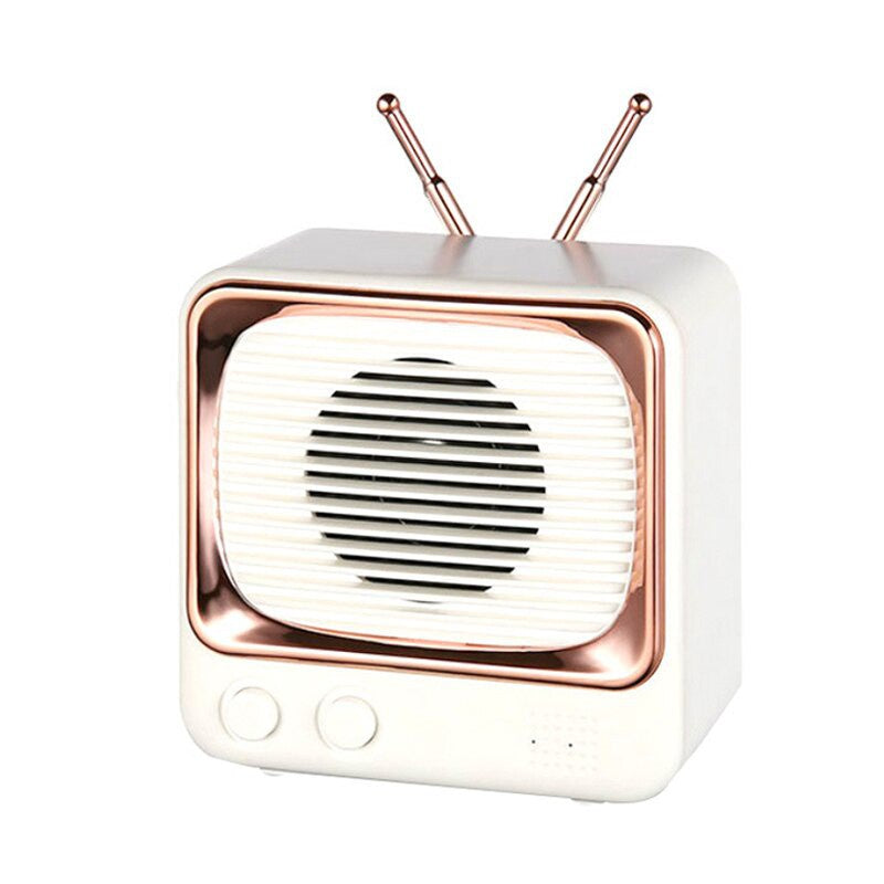 DW02 Portable Bluetooth Speaker Mini Retro TV Style Surround Rechargeable Audio Speaker
