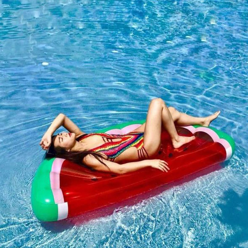 Large floatie beach half or full watermelon inflatable float swimming pool party floats raft