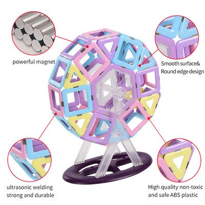 Magnetic Building Block Educational Magnet Toys Blocks Children Kids Gift 76 Pcs