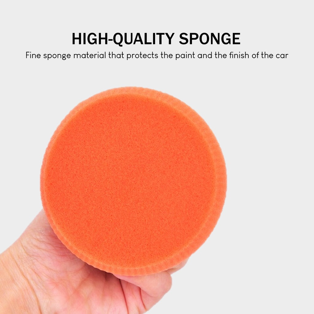 6PCS/Set Sponge Car Wash Wax Polish Applicator Pads with Grip Handle for Cleaning, Waxing, and Polishing