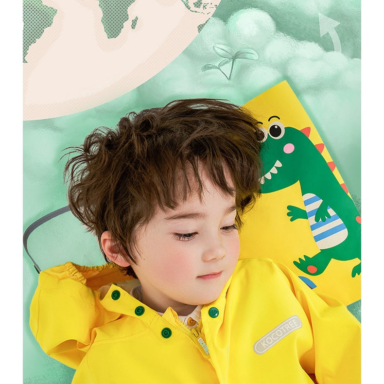 Children Raincoat For Boys Girls Primary School Kindergarten Rainwear Dinosaur Unicorn Raincoat Only