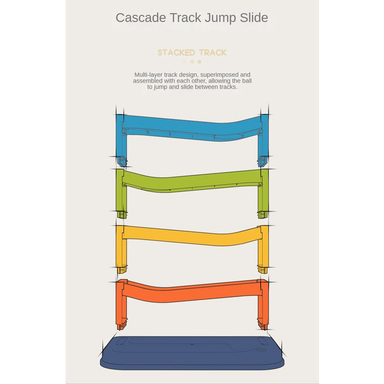 5 Layer Ball Drop Roll Swirling Tower Run with Swirling Ramps & 4 Balls Children Baby Development Educational Kids Toys