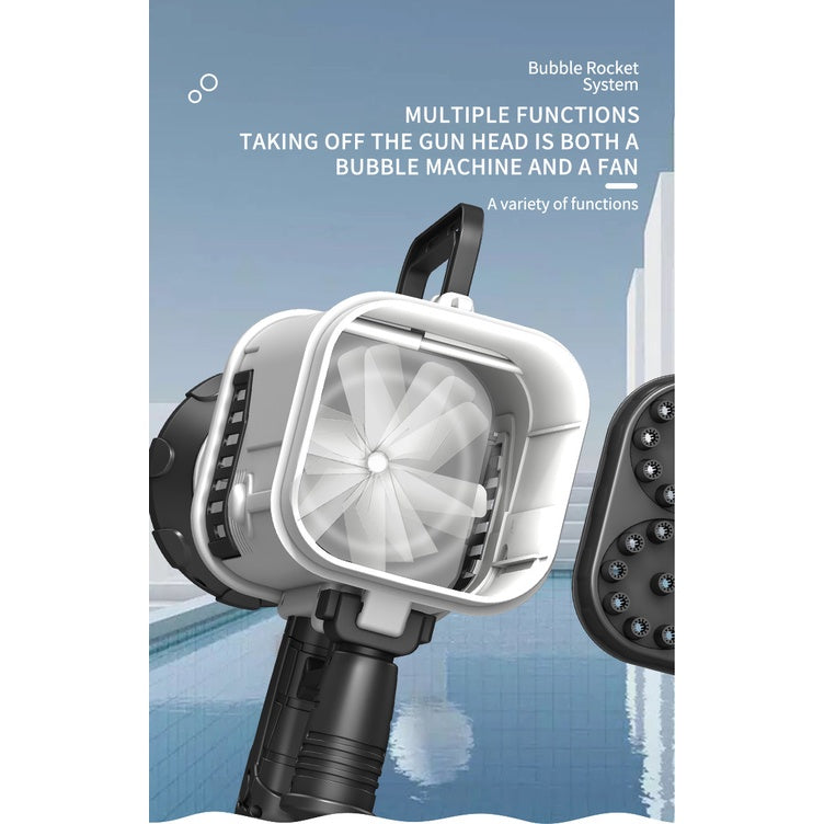 Super Bubble Machine Toy 64-Hole Automatic Gatling Handheld Bubble Gun Automatic Electric Bubble Maker Indoor Outdoor