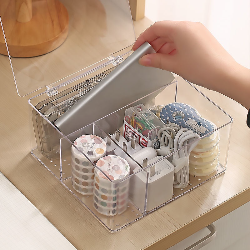 Anti Oxidation Jewelry Organizer Box Dustproof Large Capacity Earring Necklace Storage Box Transparent Box With Cover