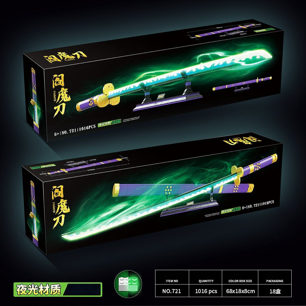 Demon Slayer Building Blocks 567 Roronoa Zoro:YAMATO Rengoku Kyoujurou Decorations Cosplay Creative Toys Boys Gifts