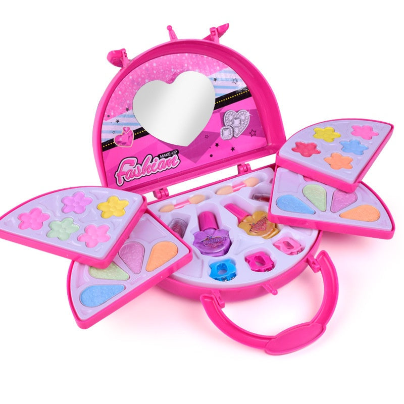 Children's Makeup Kit Washable Cosmetic Princess Pretend Play Set with Handbag for Children Girls Handbag Makeup