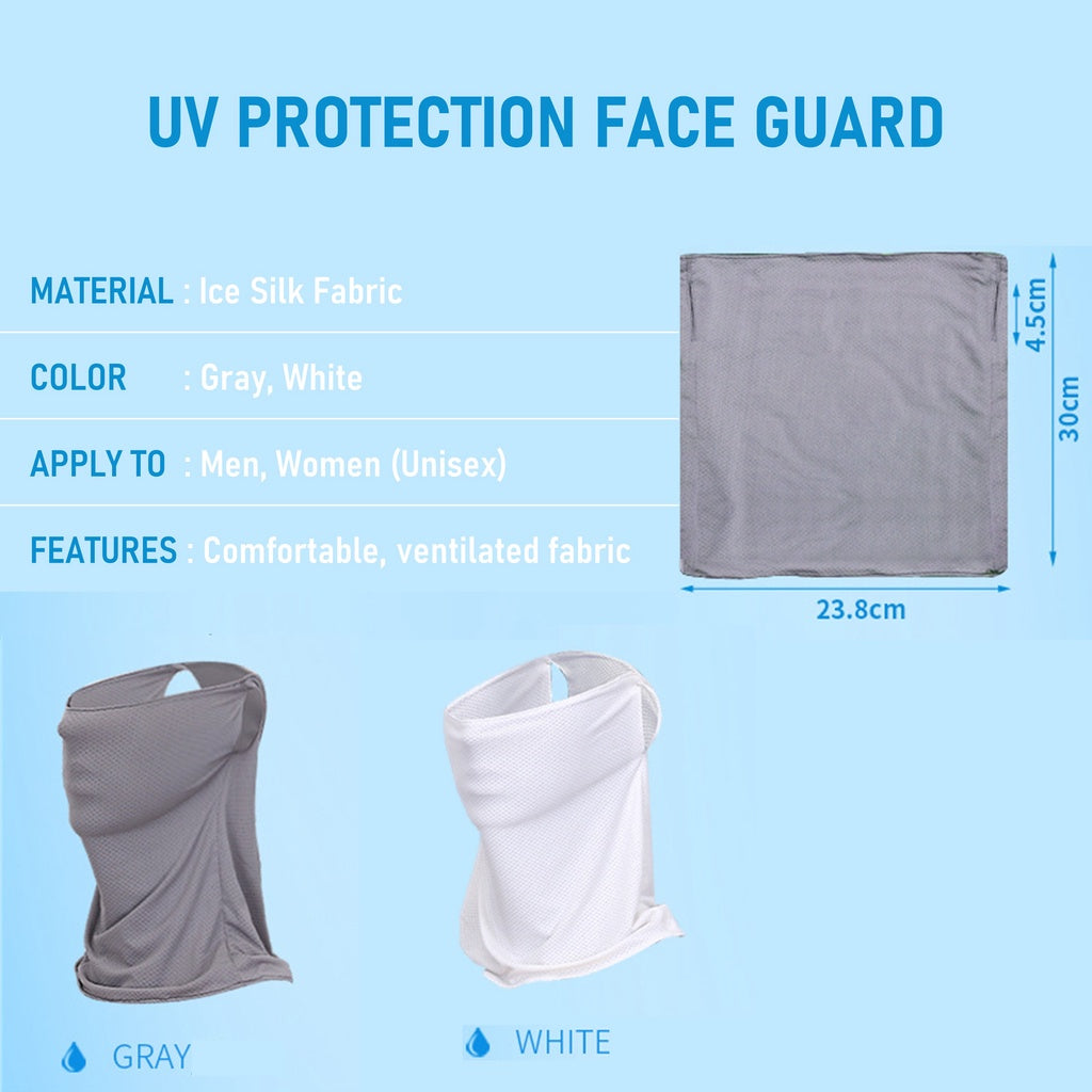 Unisex Outdoor Sports Quick Dry Breathable Air Vent Neck Ice Silk Sunscreen Face Guard Mask w/ Sun UV Protection