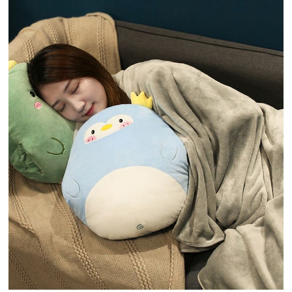 Copy of 3in1 Cute Animal Pillow Cartoon Hand Warmer With Blanket Office Nap Pillow Multi-Functional Cushion Plush Toy