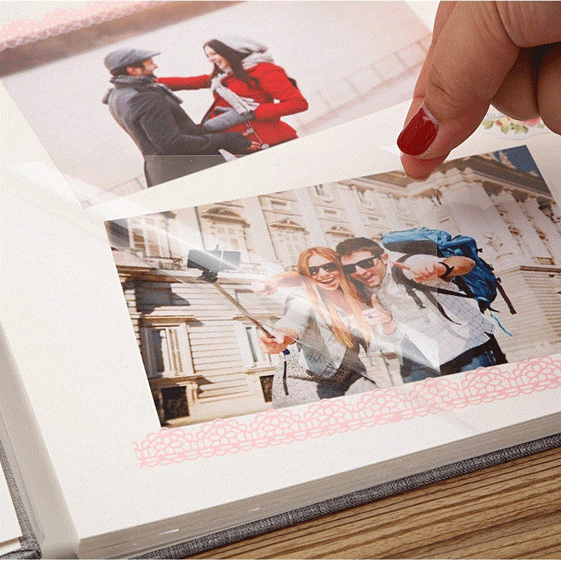 Copy of Copy of Linen Photo Album Self-Adhesive Scrapbook DIY Memory Photo Album Birthday Gift Wedding Anniversary Photo Album-Gray