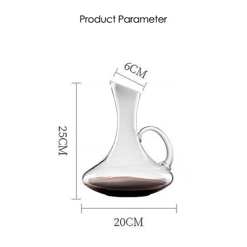 1500ML Decanter Crystal Transparent Handmade  Red Wine Brandy Champagne Glasses Decanter Bottle Jug Pourer Aerator