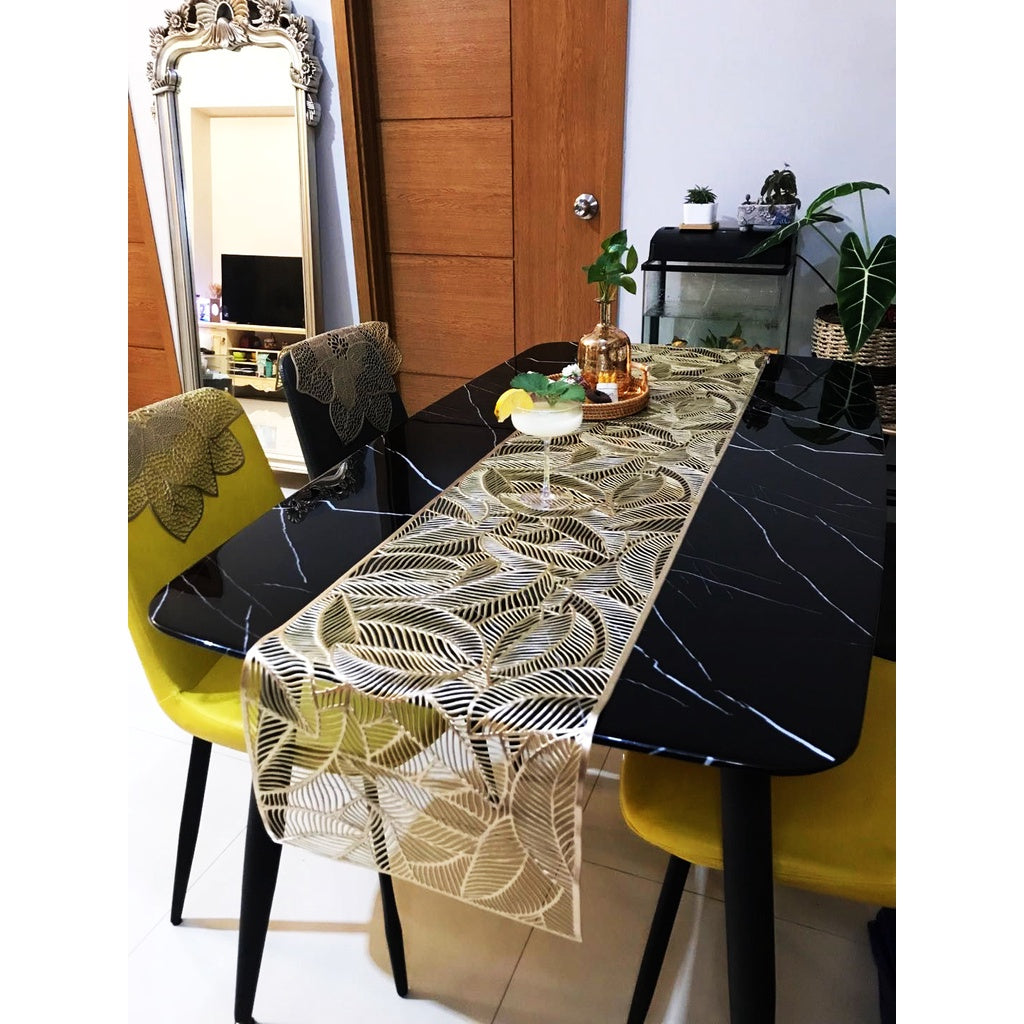 Placemat Rectangular Leaf Hot Stamping Heat Insulation Placemat Nordic Style Table Mat PVC 30x45cm