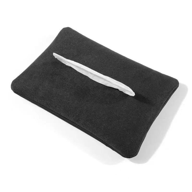 No Logo Car Tissue Box Holder Leather Tissue Bag Car Seat Back Hanging Creative Paper Box Multi-function Net Armrest Box