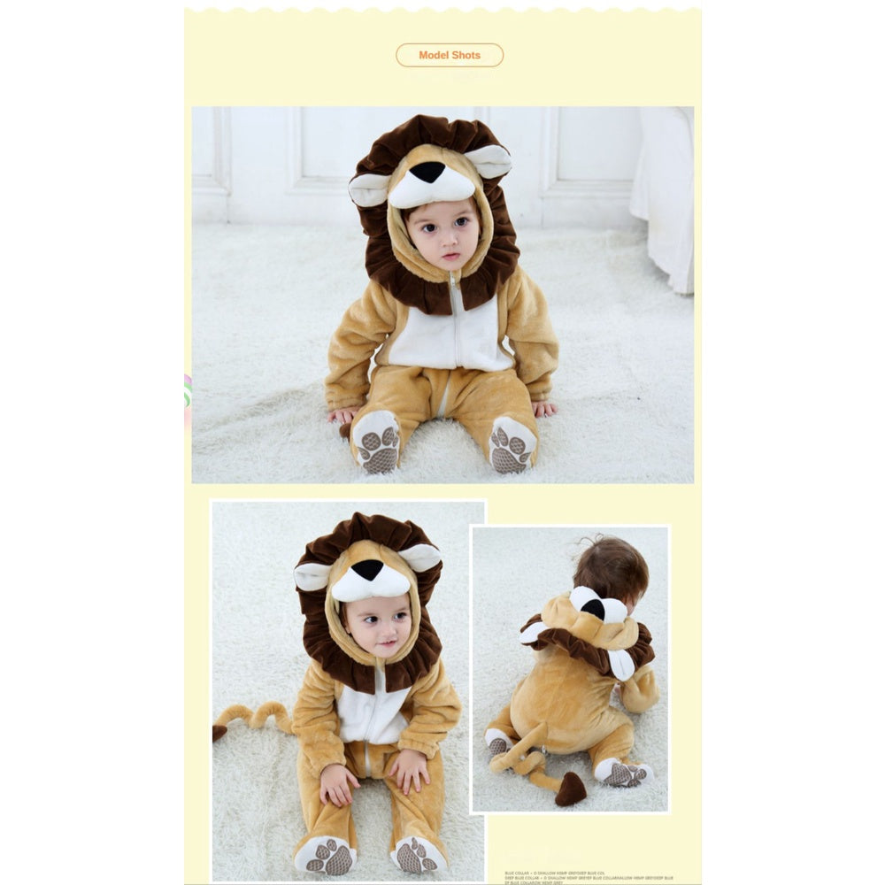 Baby Romper Animals Flannel Cosplay Newborn Baby Onesie Cartoon Anime Cute Sleep Costume Unisex Infant Clothes 0-3 Years