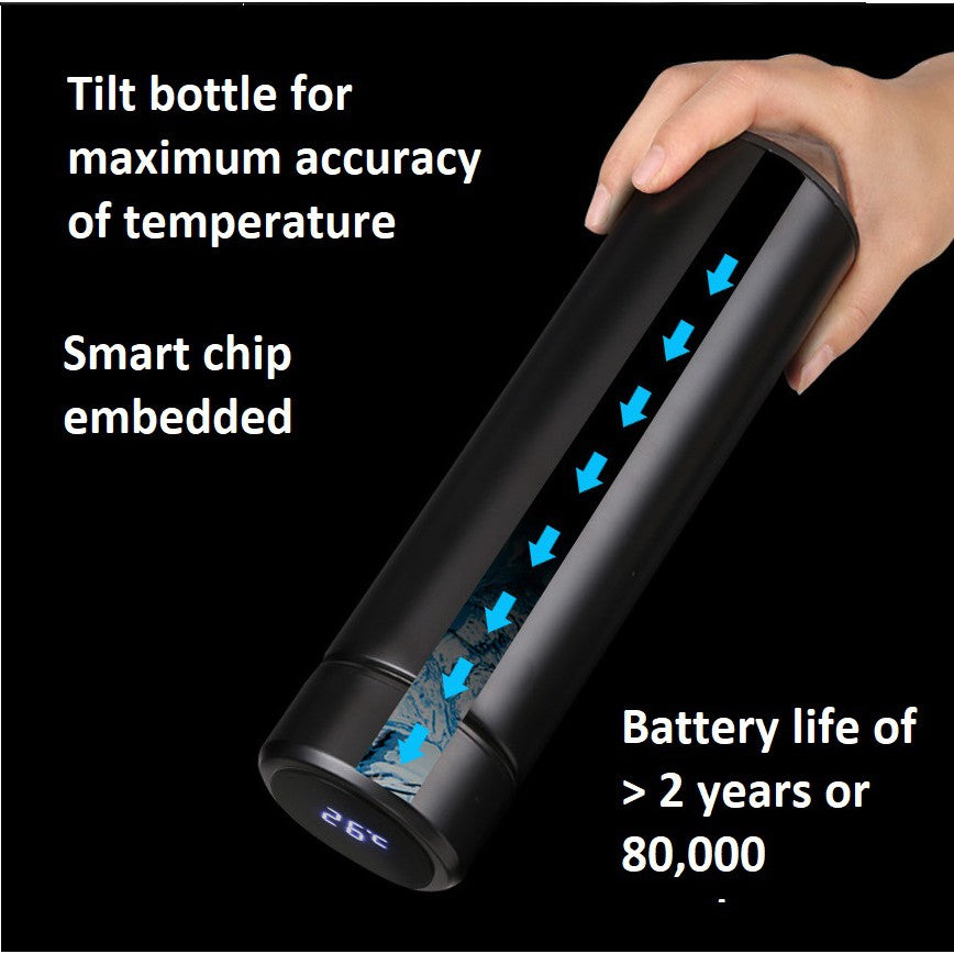 Vacuum Thermal Flask Water Bottle Thermos Temperature Tumbler Stainless Steel Cup Digital Display