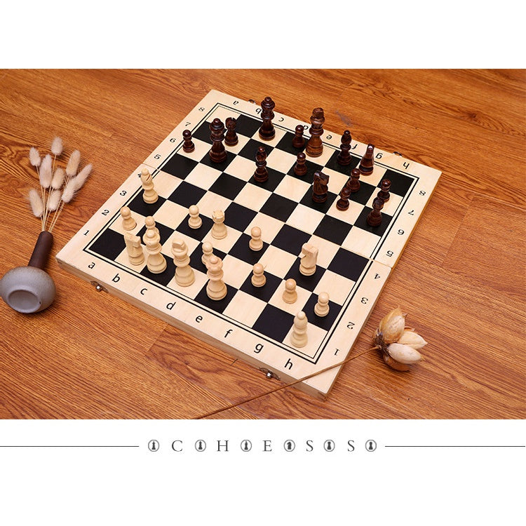 Top Quality Solid Wood Chessboard Magnetic Pieces Wooden Folding Magnetic Chess Set Entertainment Board Games Kids Child