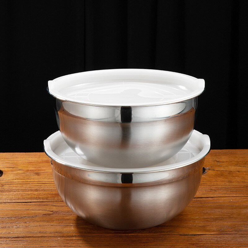Premium Stainless Steel Mixing Bowl Salad Bowl Baking Usage Kitchen Cooking Mixing Bowls For Salad Cooking Baking Tools