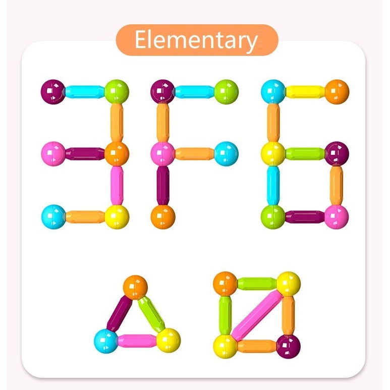 Magnetic Rods Set Building Blocks Sticks Magnet Puzzle Magnetic Sticks Construction Set STEM Educational Toy For Infants