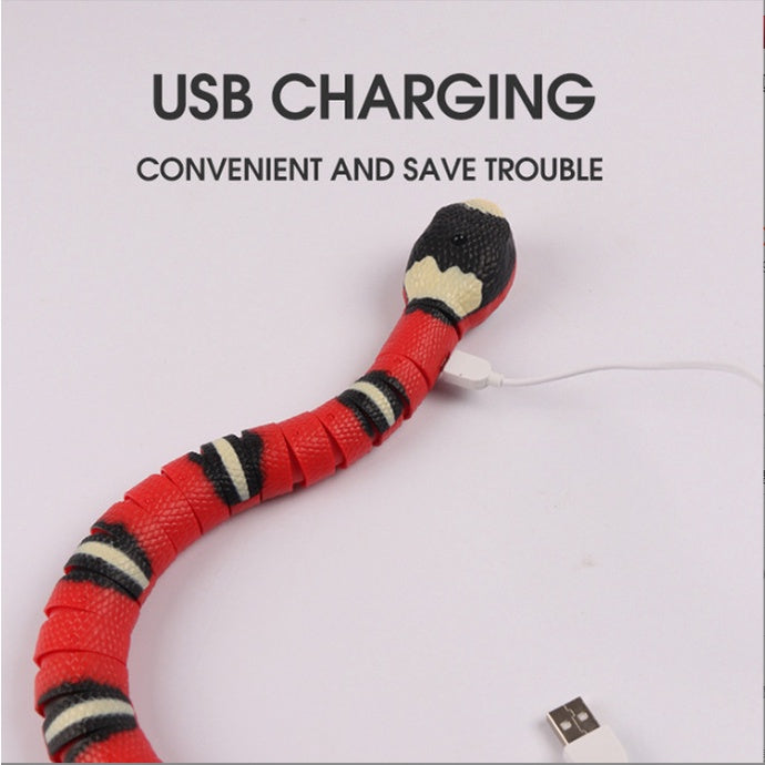 Smart Cat Toys USB Rechargeable, Electronic Sensing Snake Pet Toy For Cats And Kitten Remote Control Induction Snake