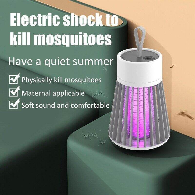 Electric Shock Mosquito Killer Lamp Home Insect Fly Trap Pest Control Repellent USB Charging Night Light