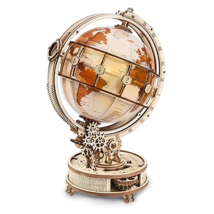 Copy of ROKR Robotime Wooden Globe 3D Puzzle DIY Wooden Model Building Block Kits Luminous Globe with LED Light Assembly Toy