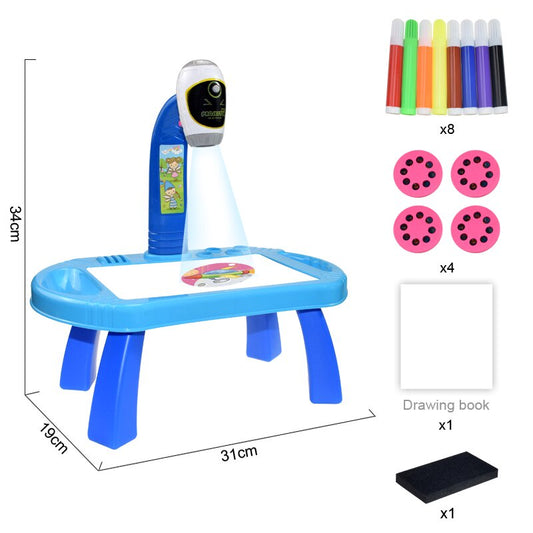 Projector LED Drawing Board Table Art Education Led Toys Paint Gift Children Educational Learning For Infant And Toddler