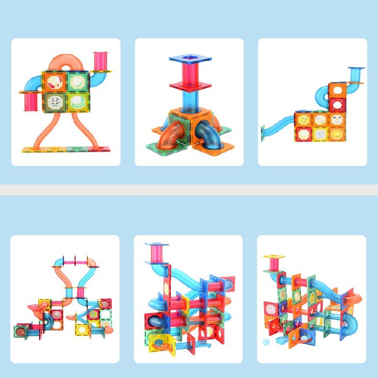88/118/178Pcs Magnetic Building Blocks Educational Magnet Toys Pipeline Children Kids Gift