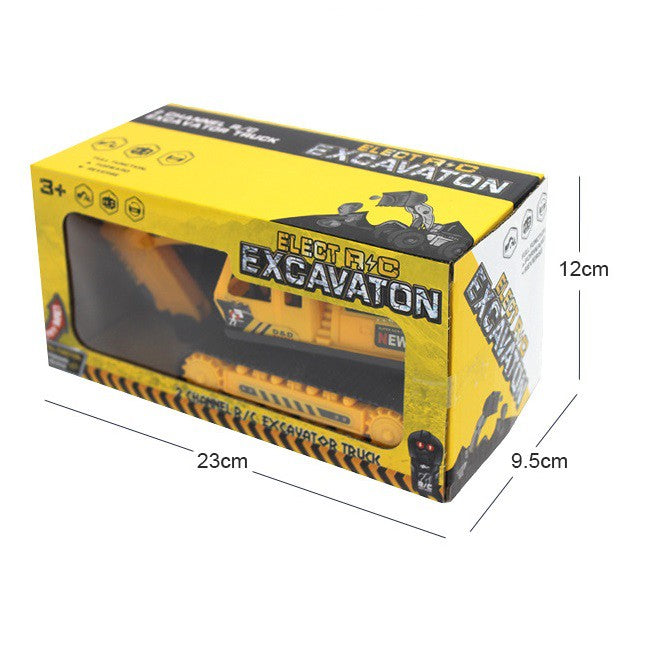 Kids Remote Control Excavator Car Toy Truck Construction Vehicle Movable Transport