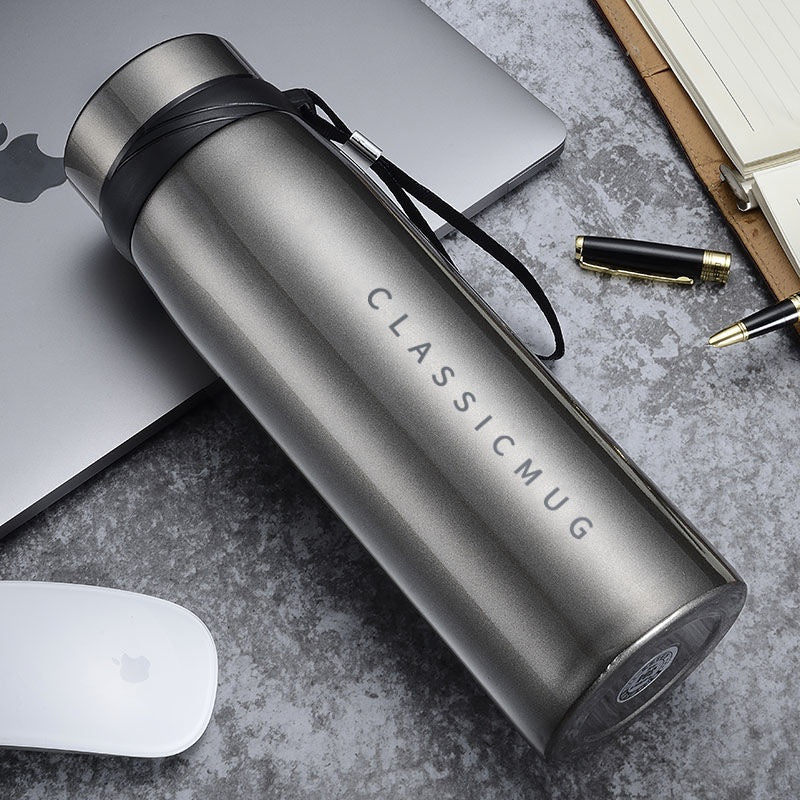 1500ml/1100ml/650ml Portable Double Stainless Steel Sport Travel Mug Large Capacity Vacuum Flask Coffee Tea Thermos