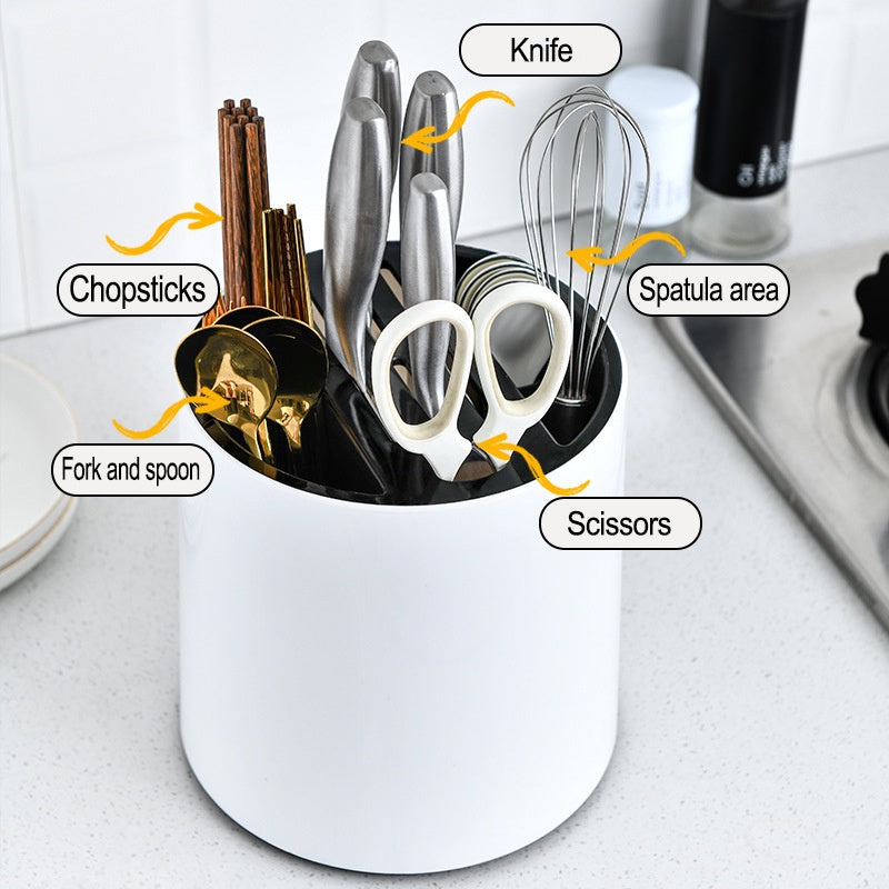 Multifunctional Rotating Knife Holder Knife Holder Kitchen Supplies Rack Kitchen Knife Holder Spoon Chopstick Holder